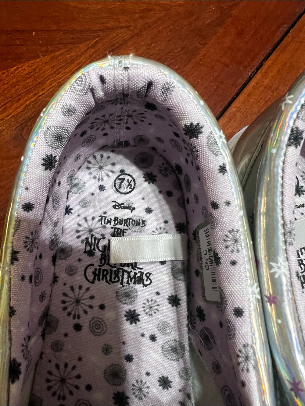 Disney Slip-On Sneakers, Black, Purple, Yellow, Blue Jack and Sally Slip On - Picture 5 of 10